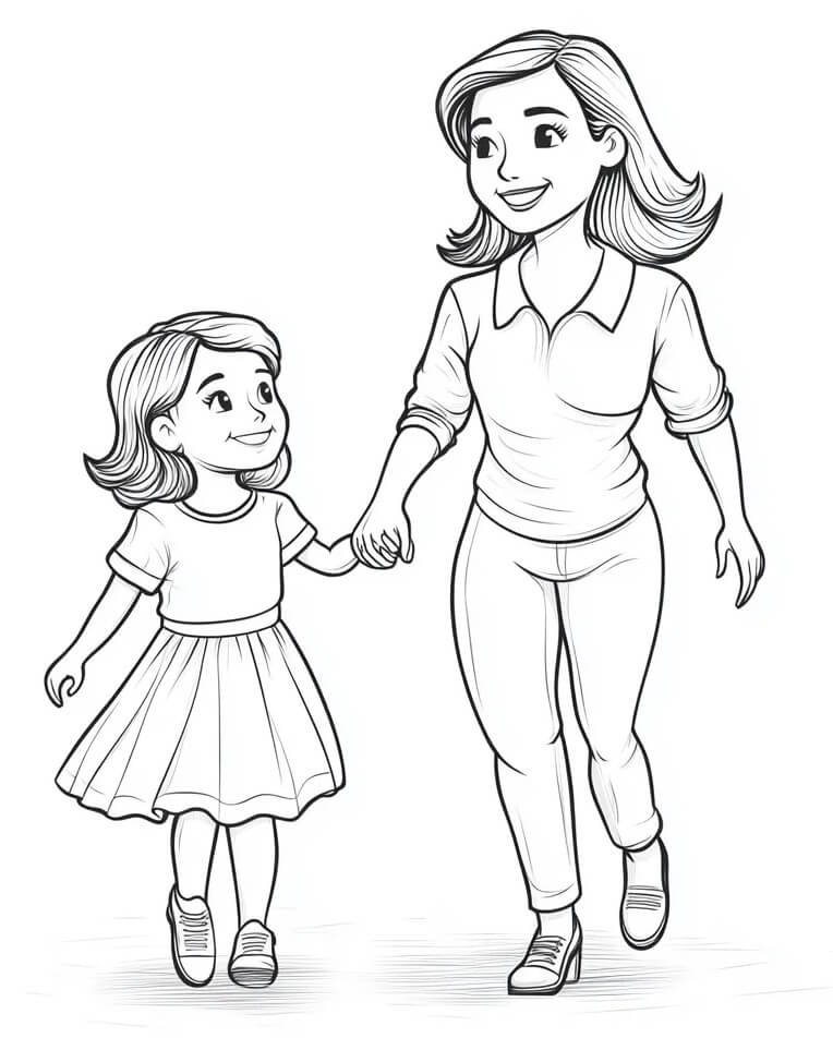 Aile (1) Boyama Sayfası