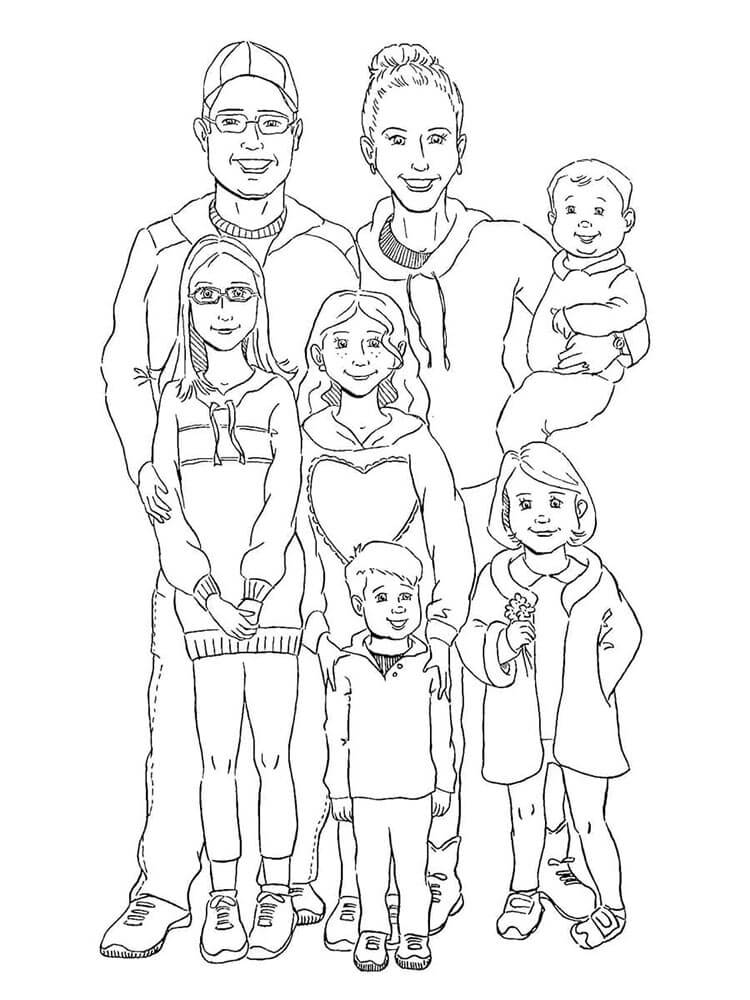 Aile (10) Boyama Sayfası