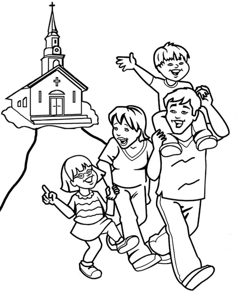 Aile (12) Boyama Sayfası