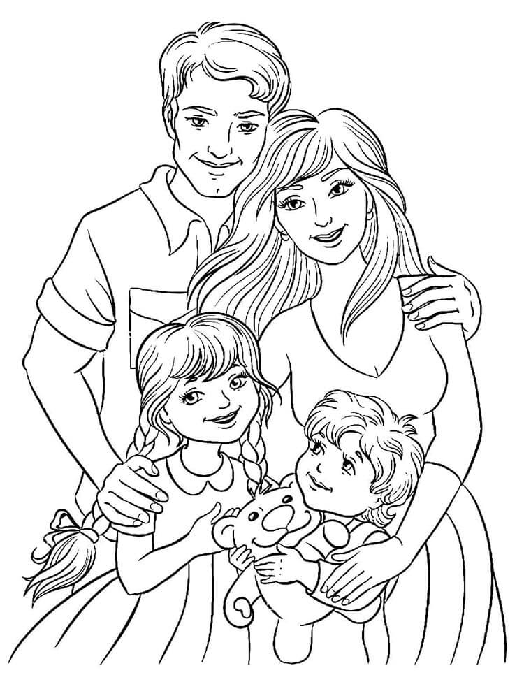 Aile (14) Boyama Sayfası