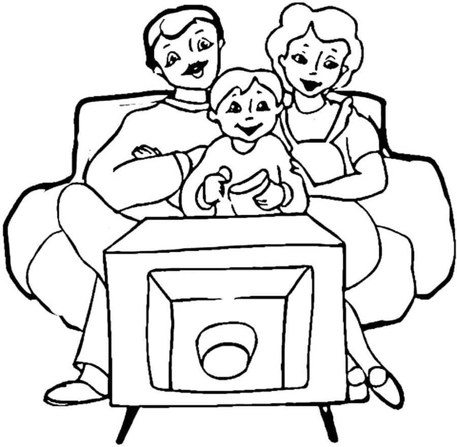 Aile (15) Boyama Sayfası