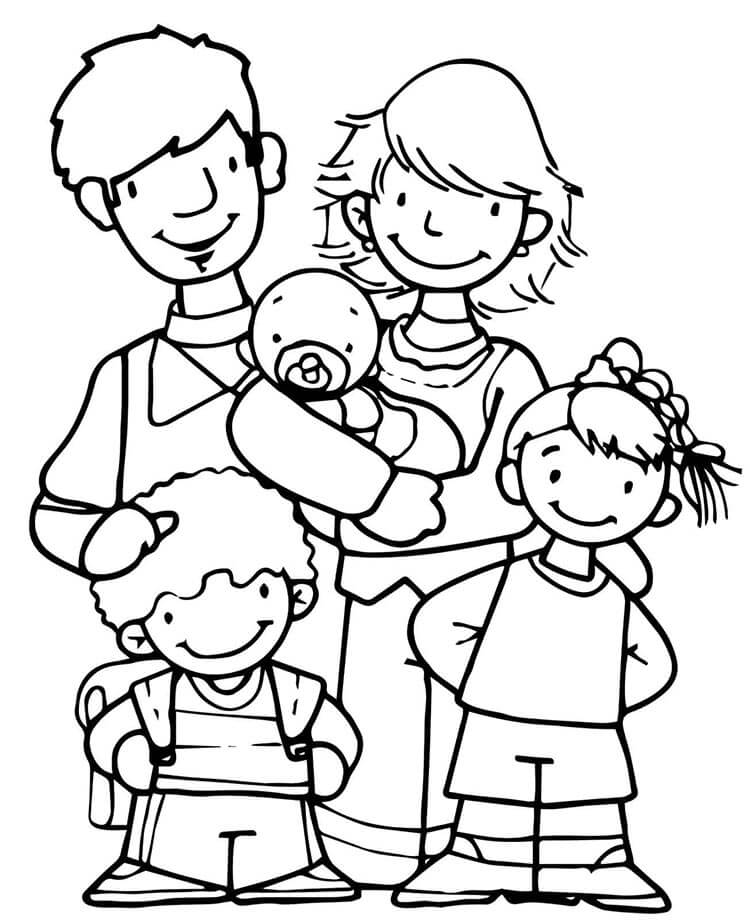 Aile (16) Boyama Sayfası