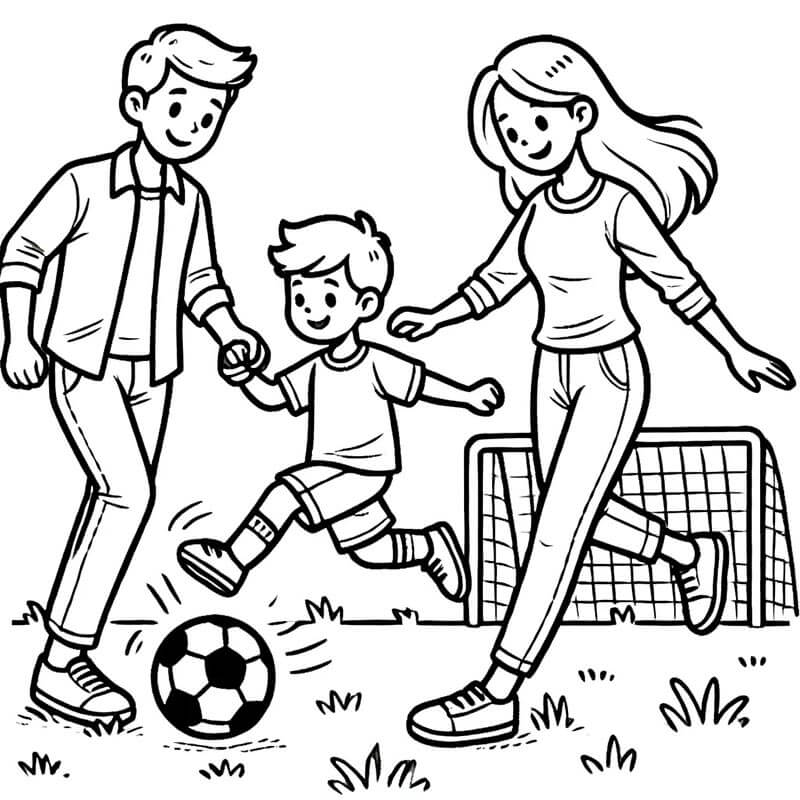 Aile (3) Boyama Sayfası