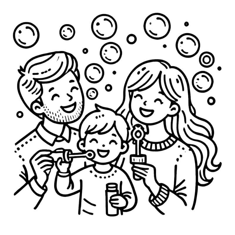 Aile (4) Boyama Sayfası
