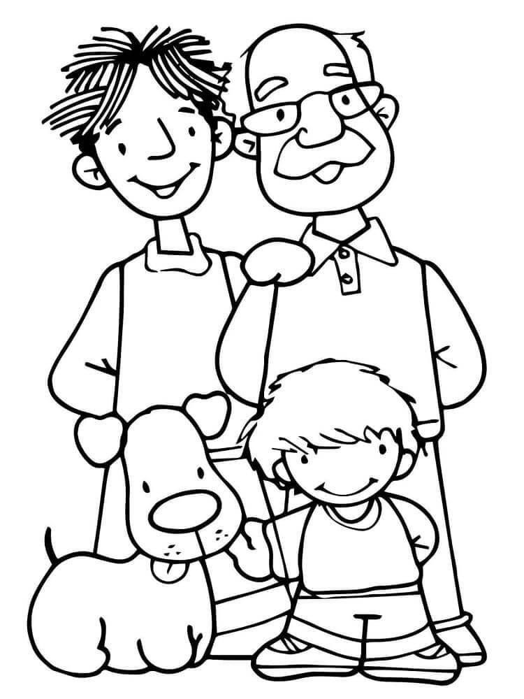 Aile (9) Boyama Sayfası