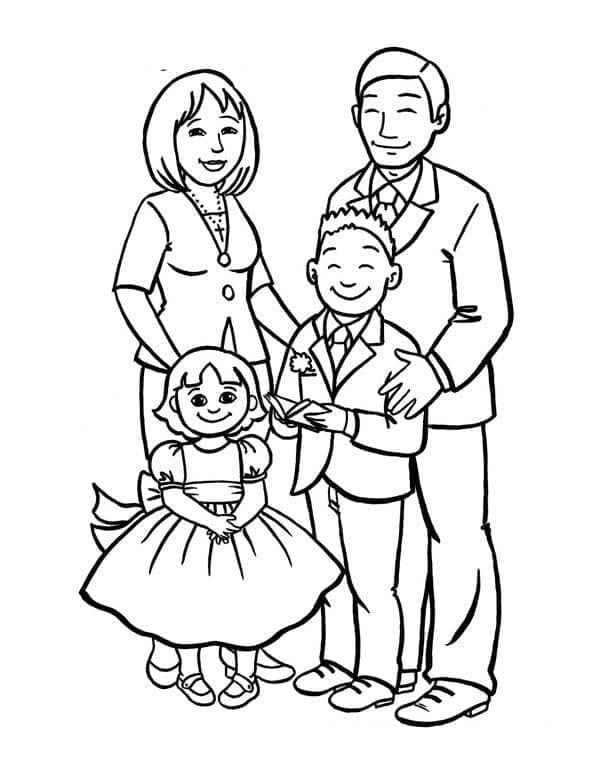 Aile Bedava Boyama Sayfası