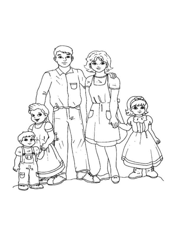 Aile Yazırma İçin Boyama Sayfası