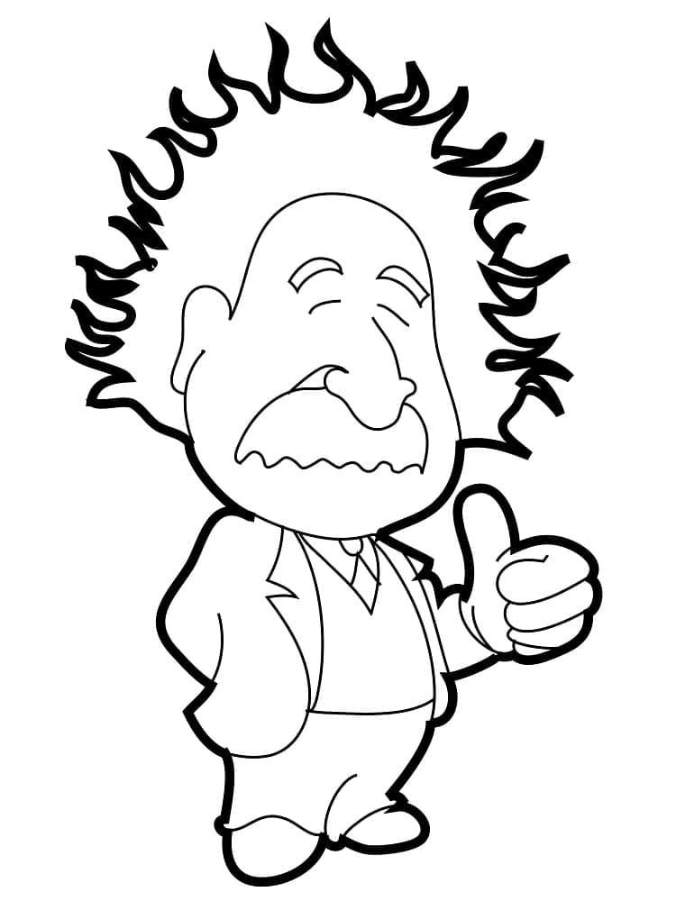 Albert Einstein Resim Boyama Sayfası