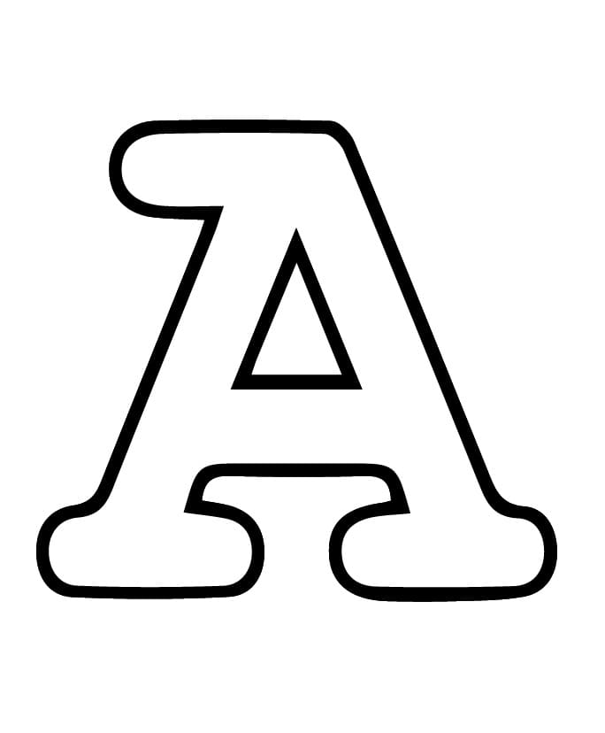 Alfabe Harfi A Boyama Sayfası