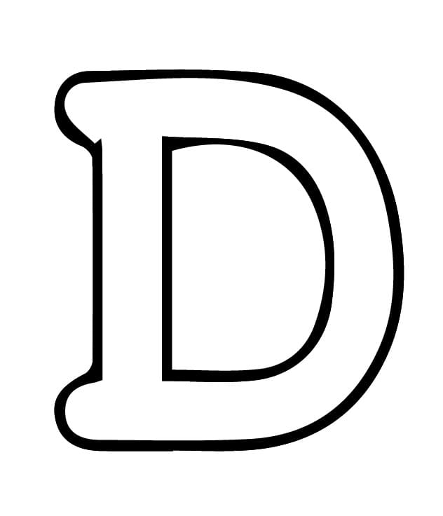 Alfabe Harfi D Boyama Sayfası