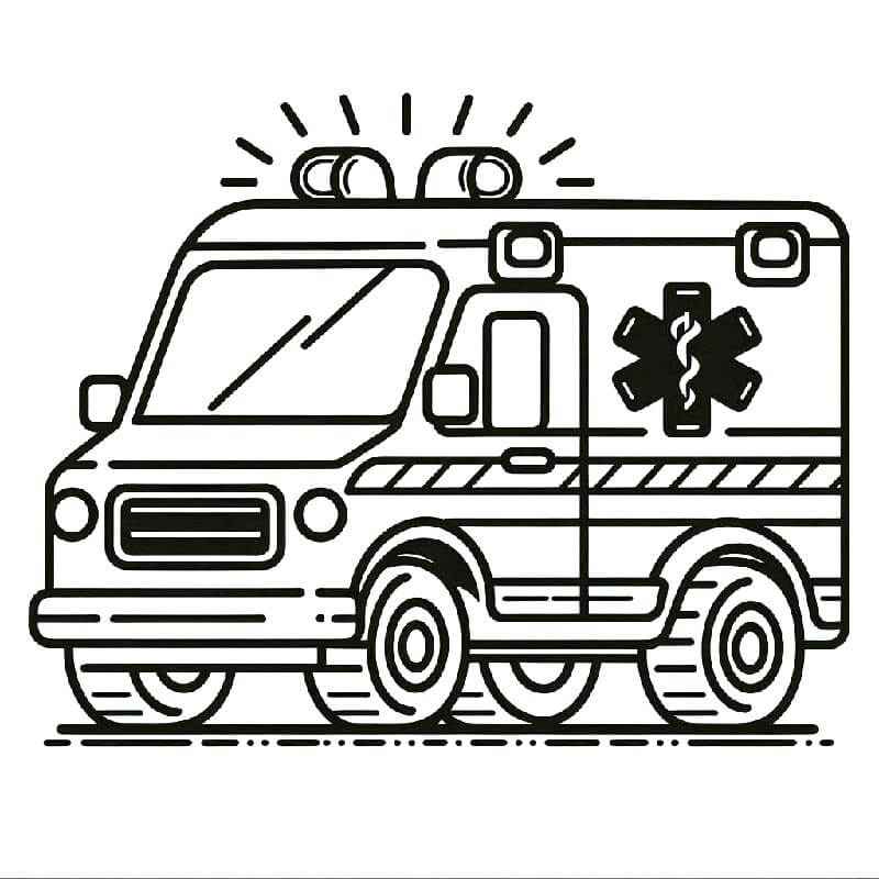 Ambulans (1) Boyama Sayfası