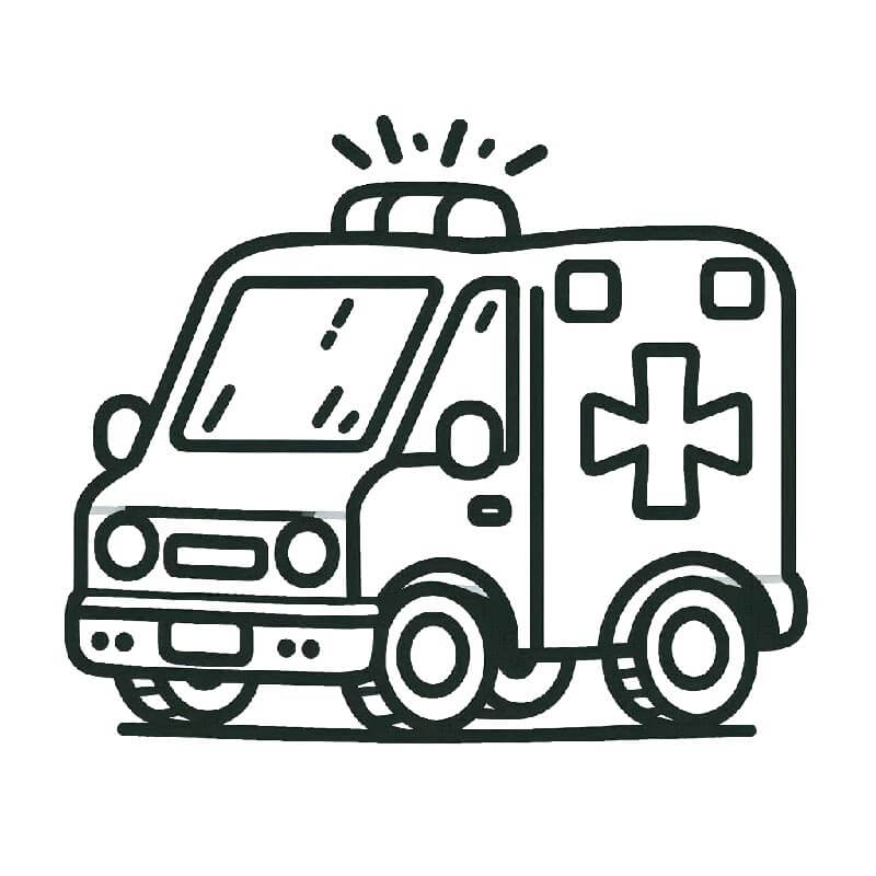 Ambulans (2) Boyama Sayfası