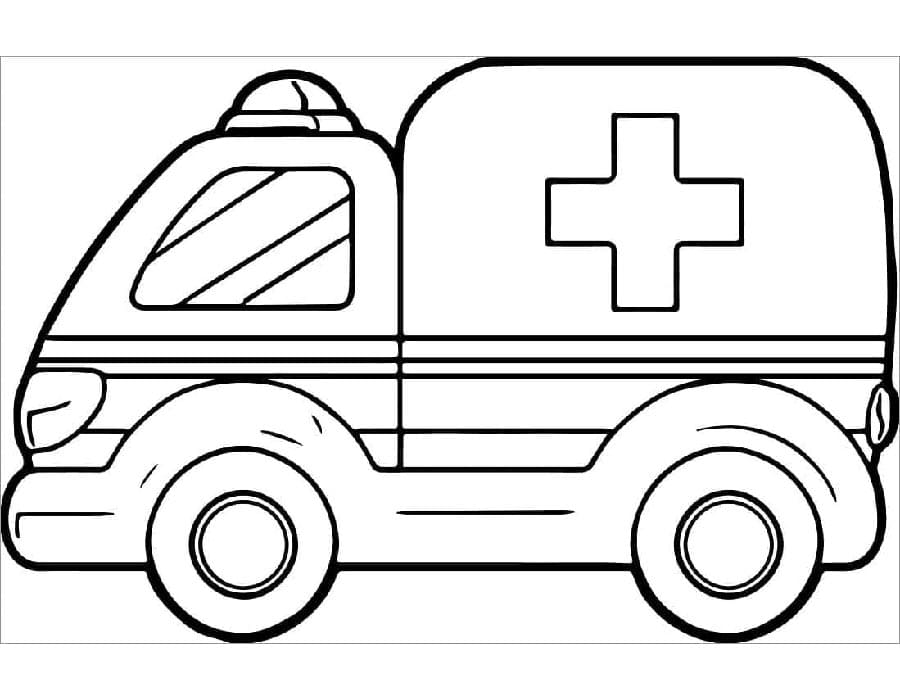 Ambulans Basılabilir Boyama Sayfası