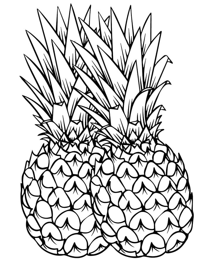 Ananas (4) Boyama Sayfası