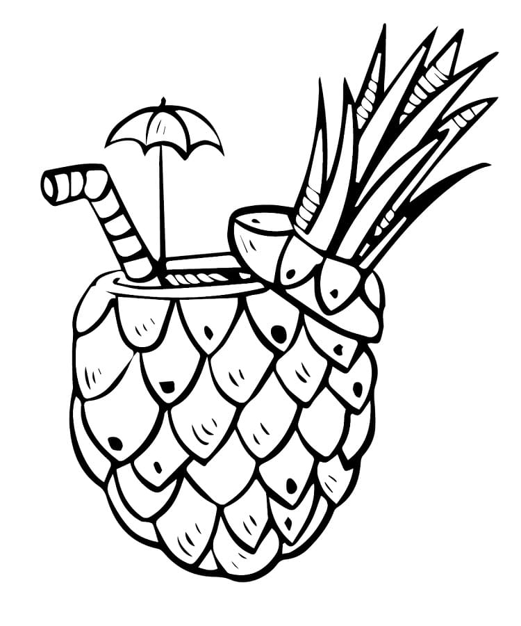 Ananas (6) Boyama Sayfası