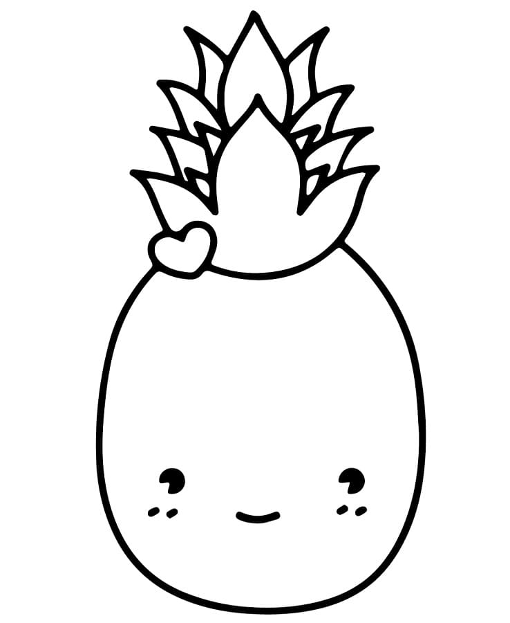 Ananas (7) Boyama Sayfası