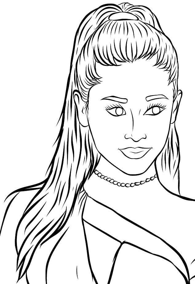 Ariana Grande Resim Boyama Sayfası