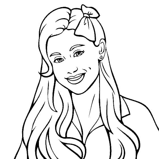 Ariana Grande Yazdırılabilir Resim Boyama Sayfası