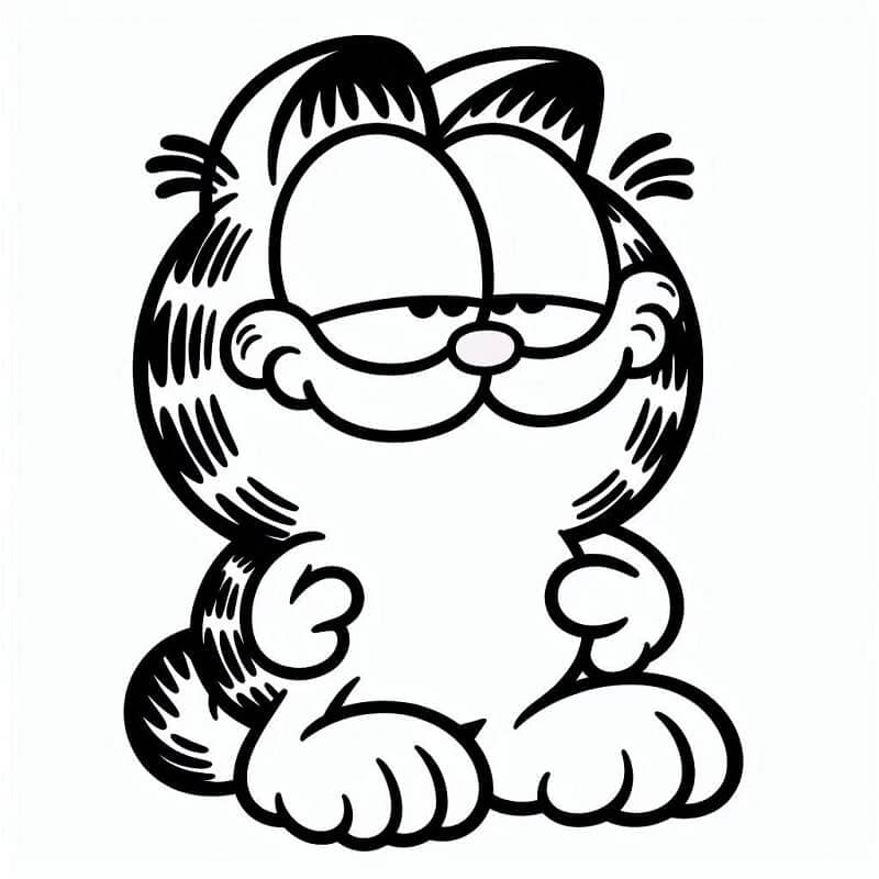 Arkadaş Canlısı Garfield Boyama Sayfası