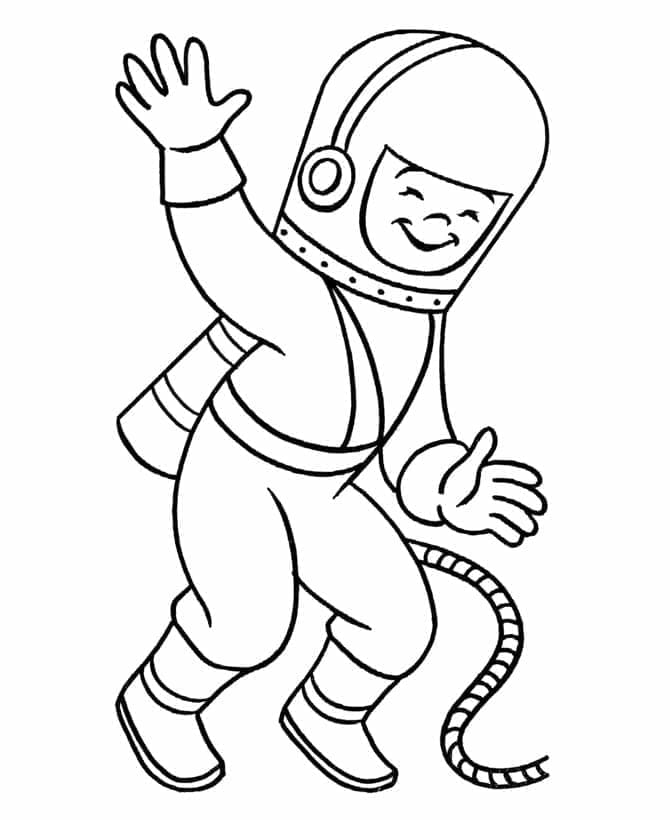Astronot (12) Boyama Sayfası