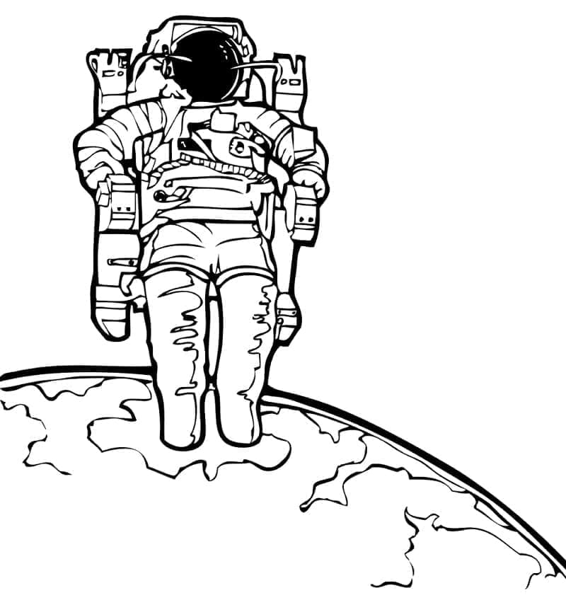 Astronot (17) Boyama Sayfası