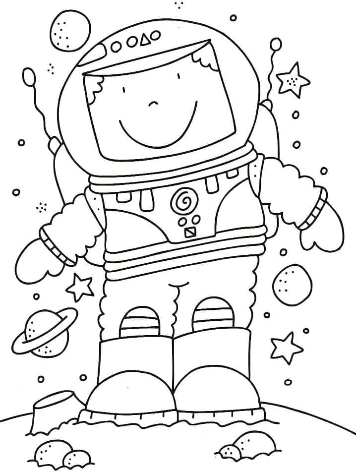 Astronot (6) Boyama Sayfası