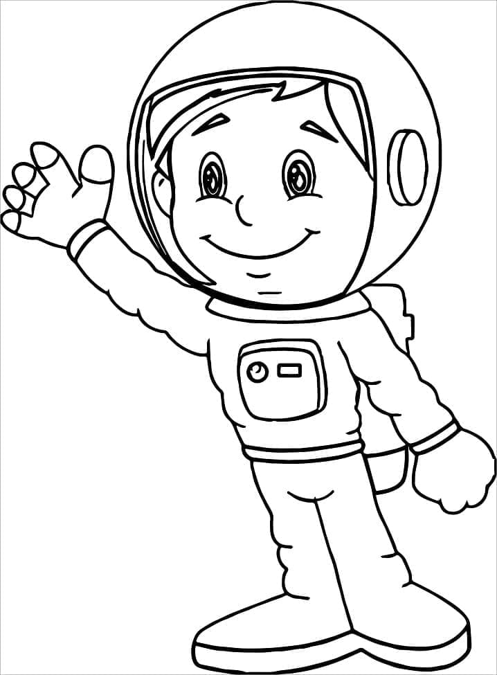 Astronot (8) Boyama Sayfası
