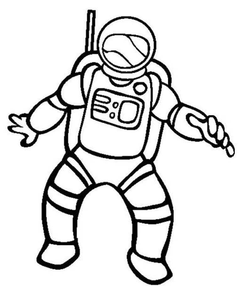 Astronot Resmi Boyama Sayfası