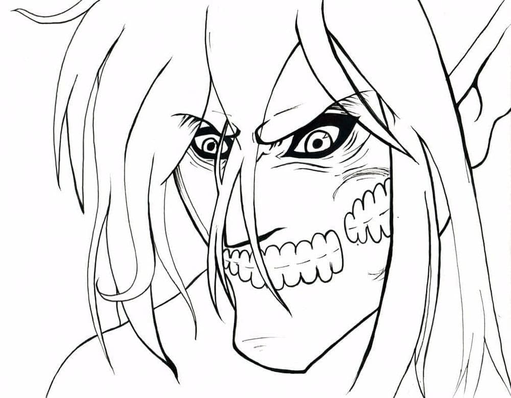 Attack on Titan Animasyon Boyama Sayfası
