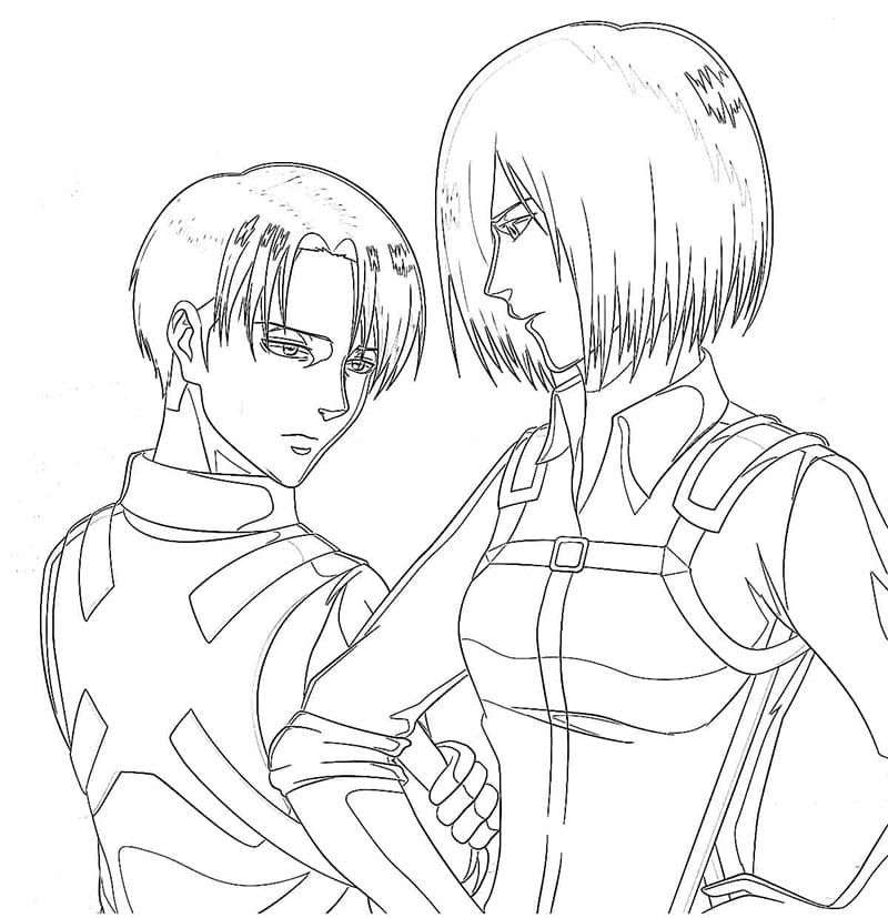 Attack on Titan Renklendirme Boyama Sayfası