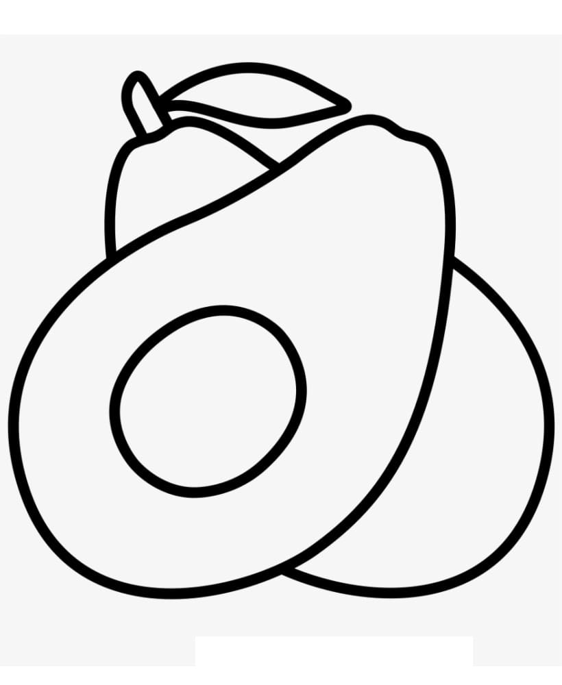 Avokado Resmi Boyama Sayfası