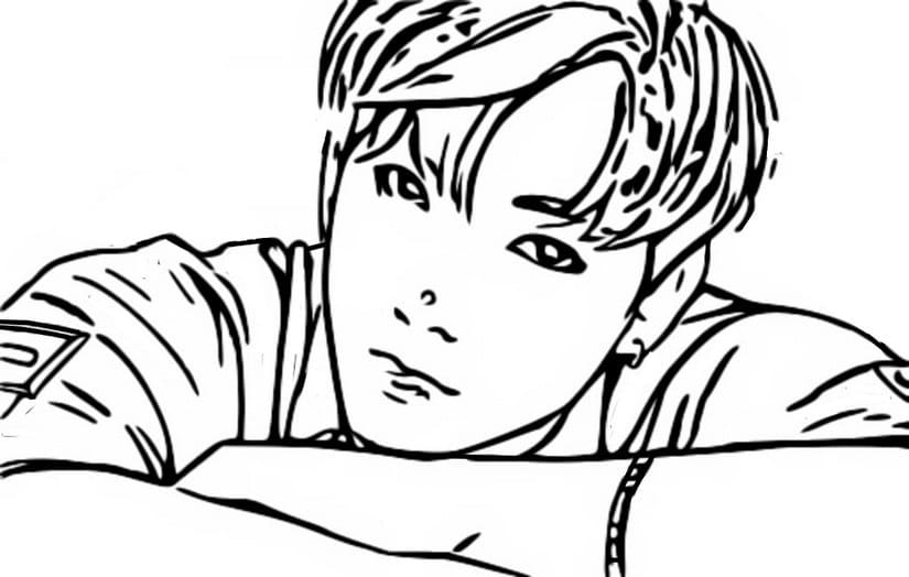 BTS Ücretsiz Resim Boyama Sayfası