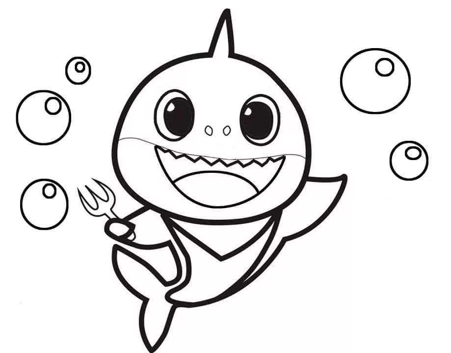 Baby Shark (20) Boyama Sayfası