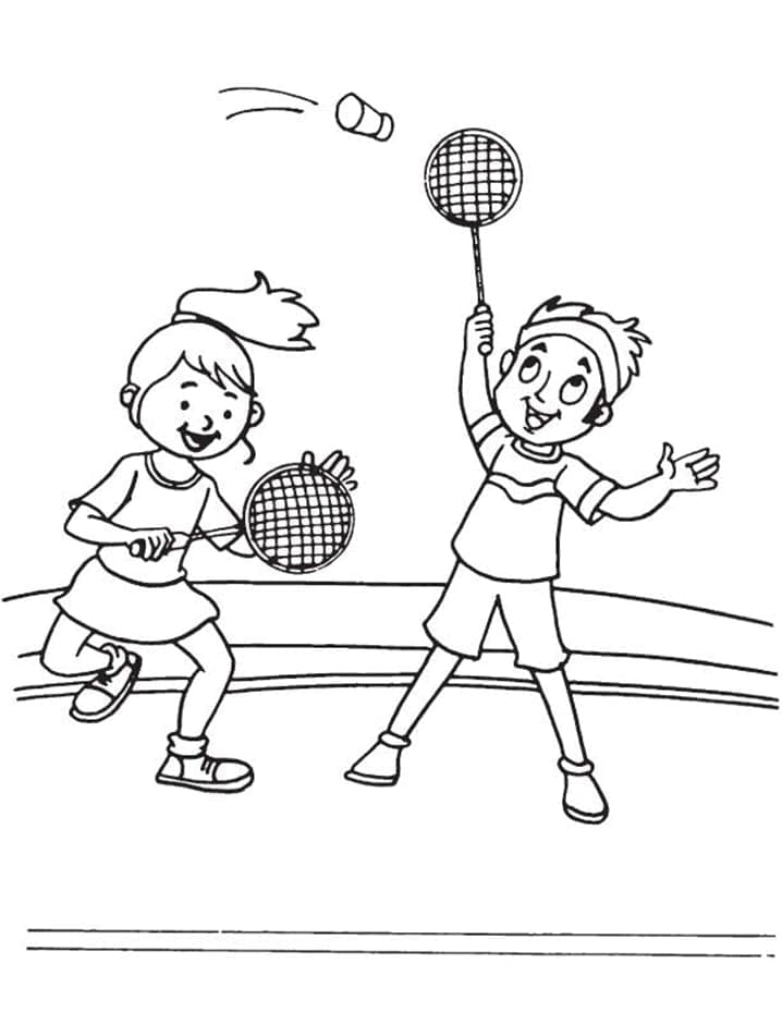 Badminton (2) Boyama Sayfası