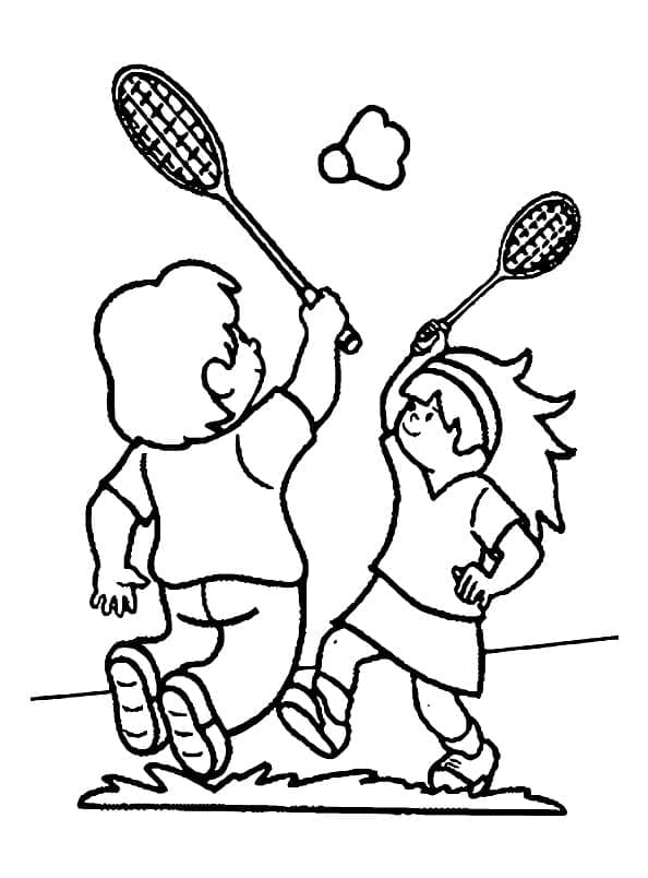 Badminton (3) Boyama Sayfası