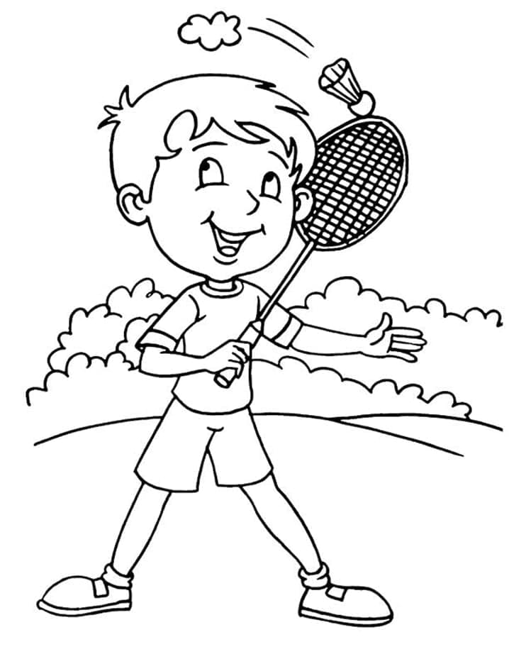Badminton (9) Boyama Sayfası