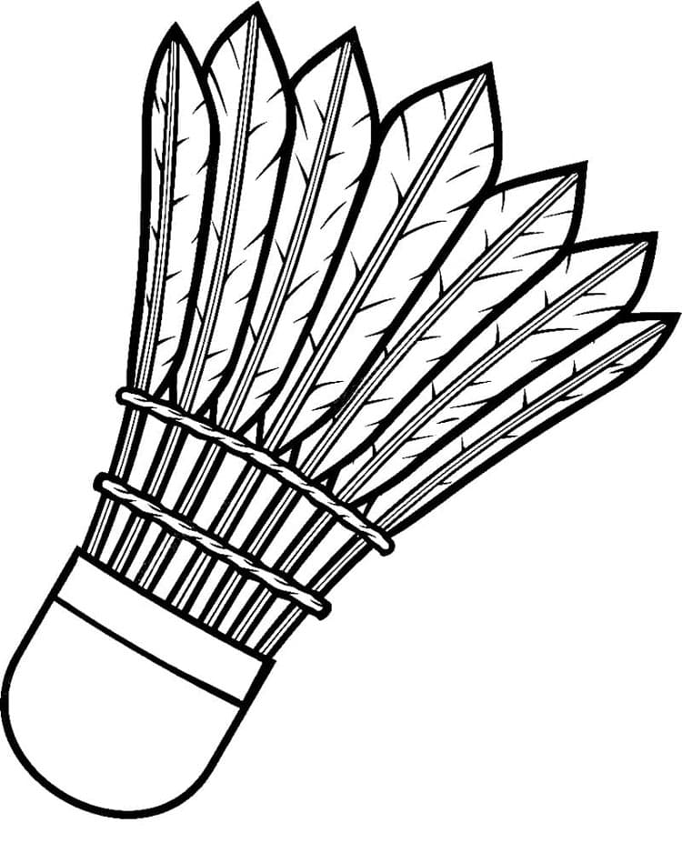 Badminton Yazdırılabilir Boyama Sayfası