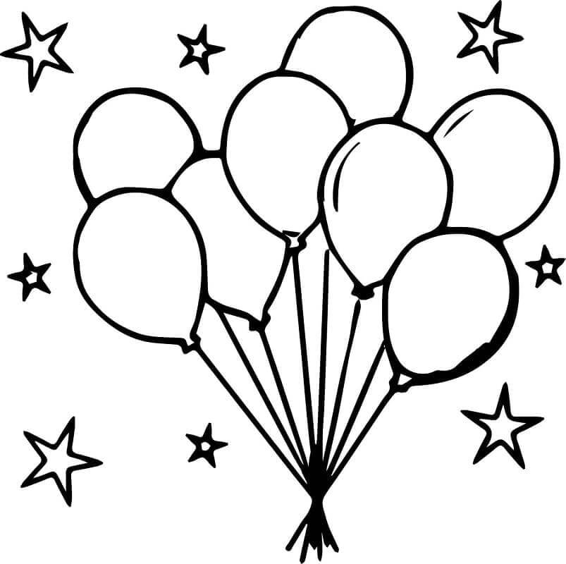 Balon (10) Boyama Sayfası