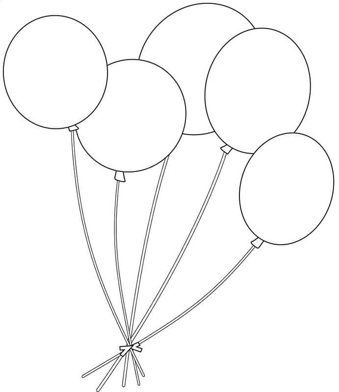 Balon (5) Boyama Sayfası