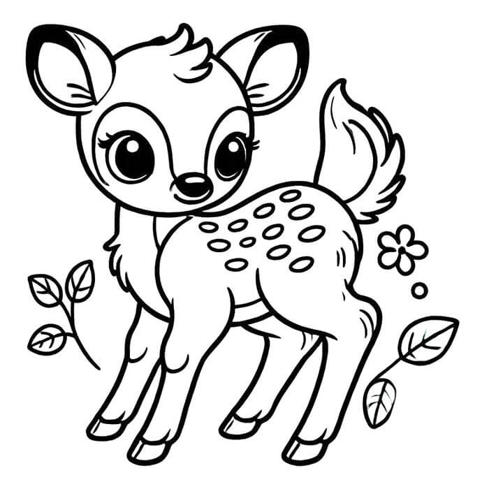 Bambi (3) Boyama Sayfası