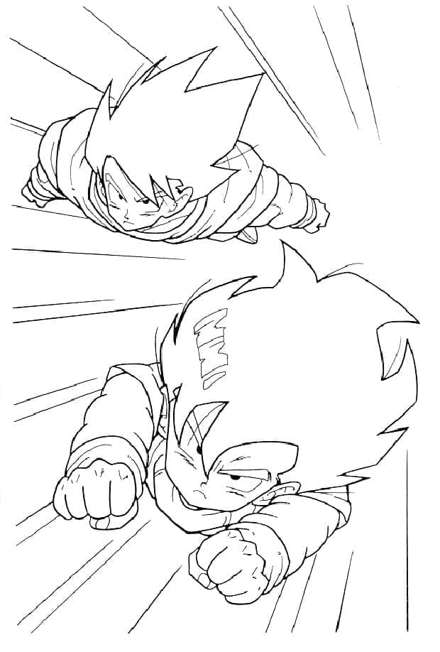 Basılabilir Dragon Ball Z Boyama Sayfası