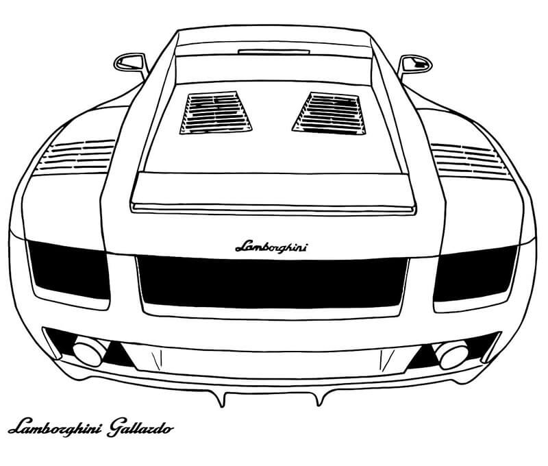 Basılabilir Lamborghini Bedelsiz Boyama Sayfası