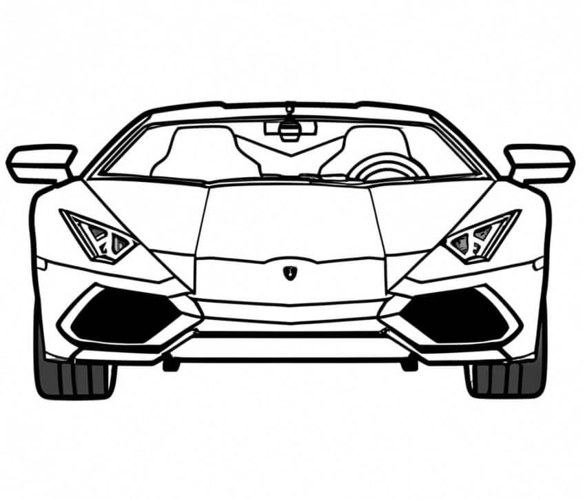 Basılabilir Lamborghini Görüntüsü Boyama Sayfası