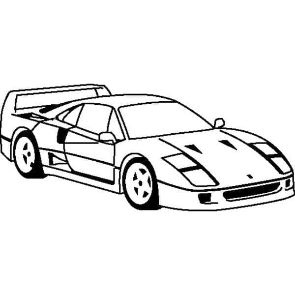 Basılacak Ferrari Boyama Sayfası