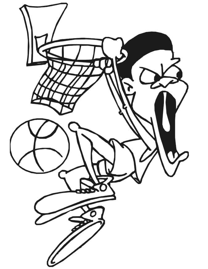 Basketbol Yazdırılabilir Boyama Sayfası