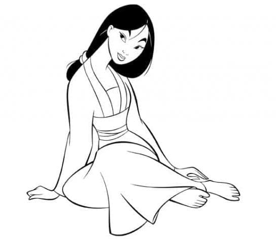 Baskıya Mulan Boyama Sayfası