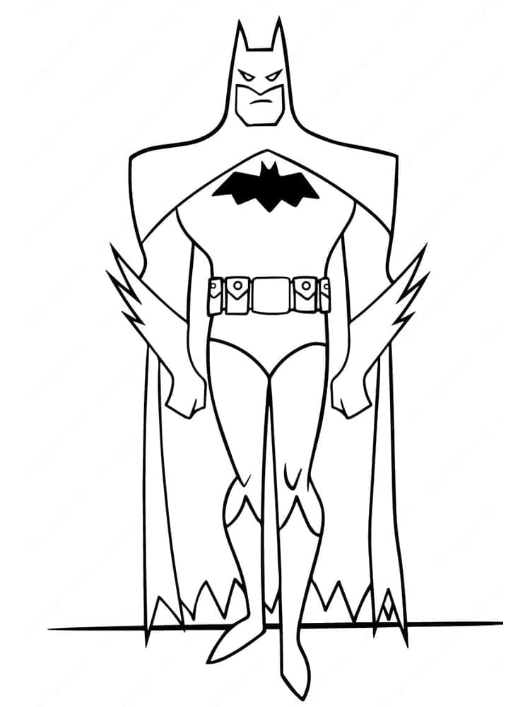Batman’i Renklendir Boyama Sayfası