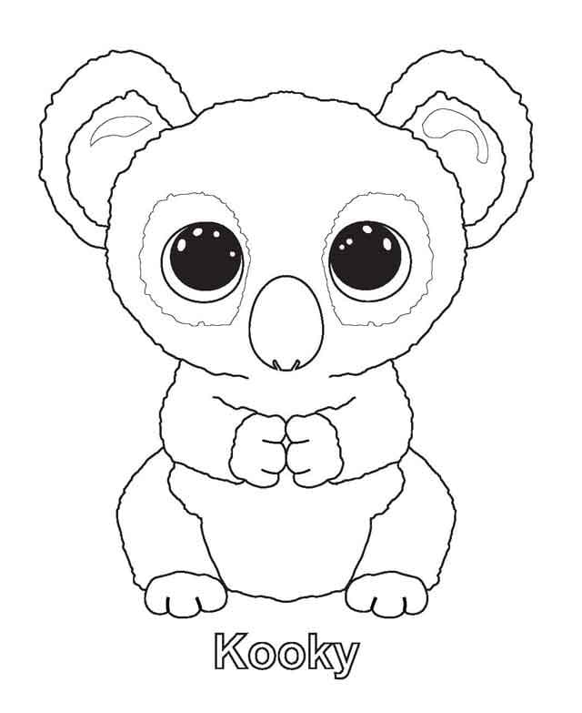 Beanie Boo çocuklar için ücretsiz Boyama Sayfası