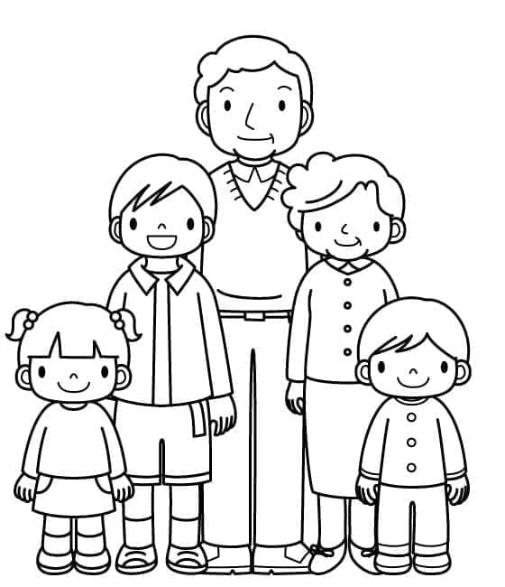 Bedava Aile Resmi Boyama Sayfası