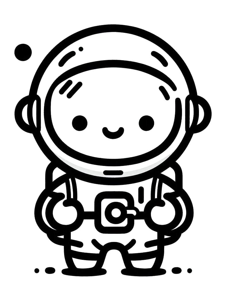 Bedava Astronot Resmi Boyama Sayfası